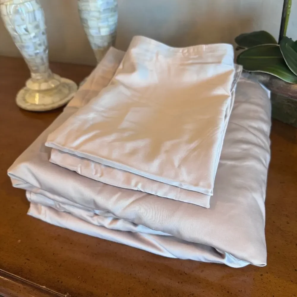 Quince Bamboo Duvet Cover Set Soft Blush Full/Queen NWOT